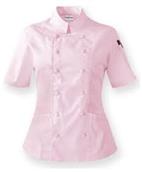 Áo đầu bếp nữ vải kaki mầu hồng XC-05